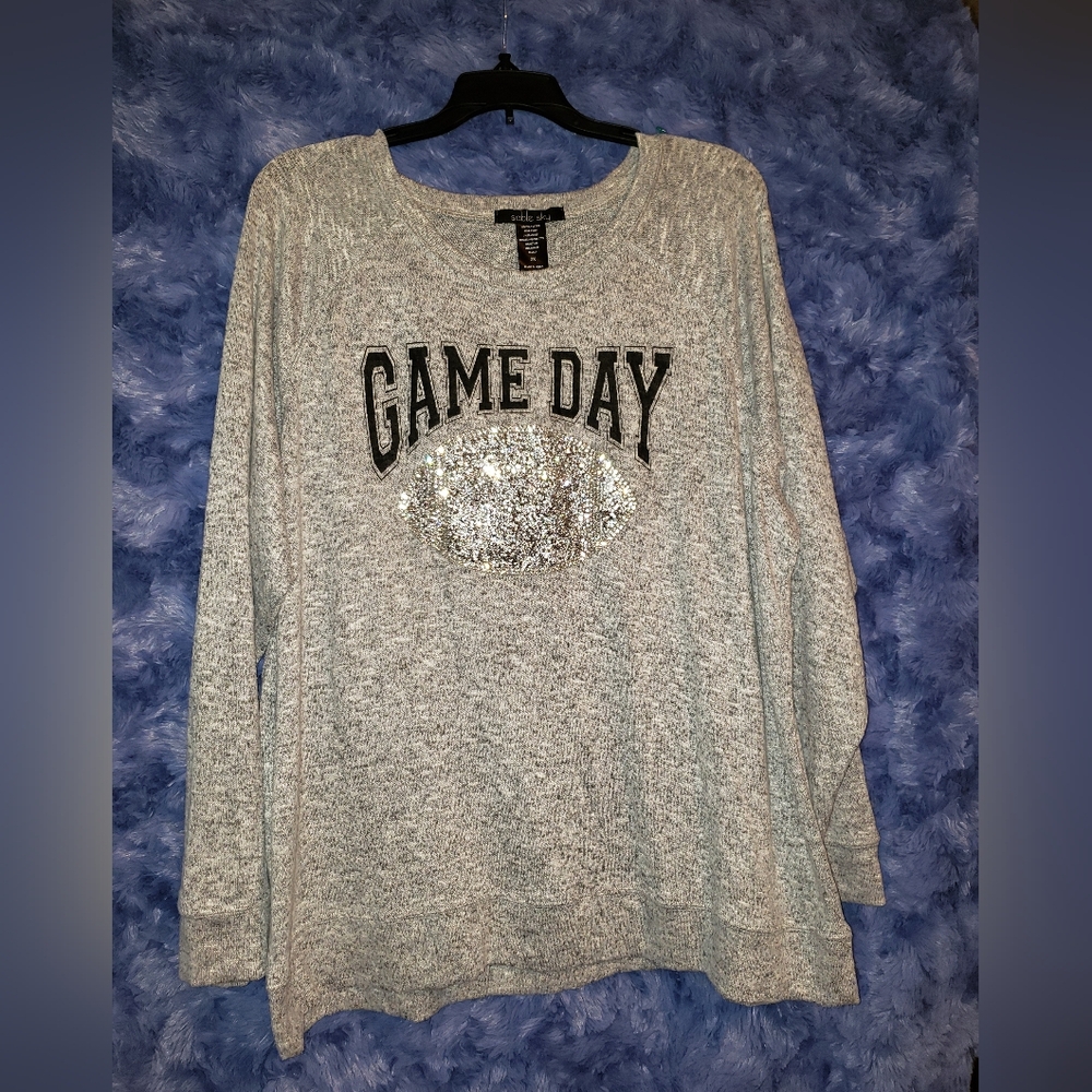 Super soft 2XL Blinged out Game day top